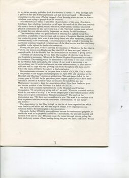 President's report on the shortfall in funding