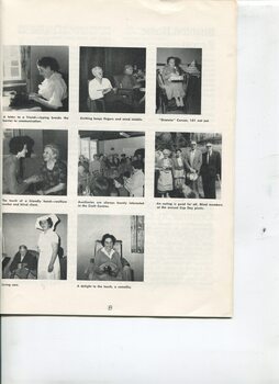 Images of residents in nursing homes, activities in craft centres and holiday outings
