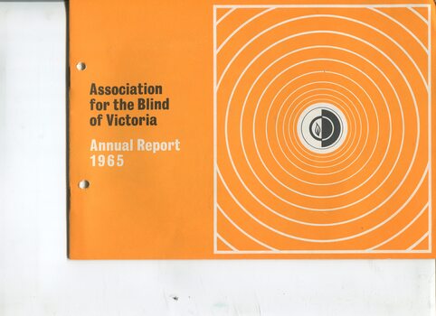 Orange background with white circles with AFB logo in centre.
