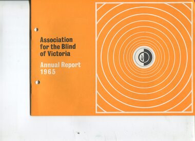 Orange background with white circles with AFB logo in centre.