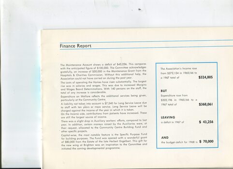 Finance report with explanation of increasing budget deficit