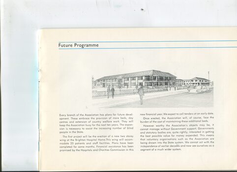 Drawing and description of proposed wing at Brighton Hospital Home