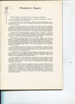 President's report on activities during the year