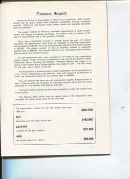 Finance report with update on budget deficit and it's reduction