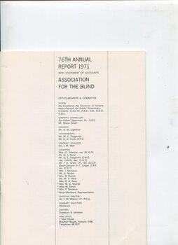 List of Office Bearers and Committee members