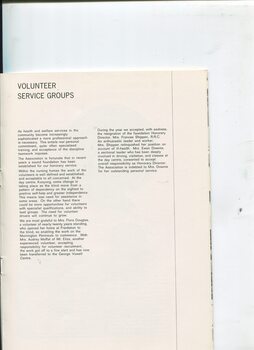 Overview of Volunteer Service groups across the Association 