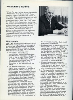 President's report with portrait of John Wicking