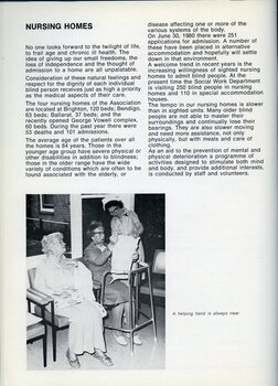 A nurse looks at a piece of knitting held up by an elderly woman, whilst another resident looks on.