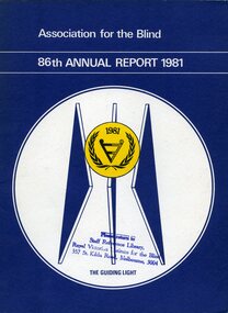 Guiding light symbol with International Year of the Disabled Person logo in the middle