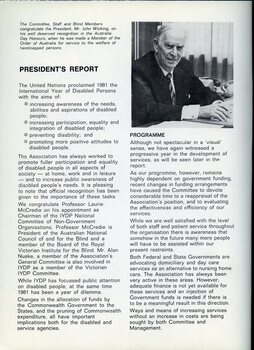 President's report with portrait of John Wicking