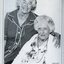 Dame Zara Bate with a nursing home resident