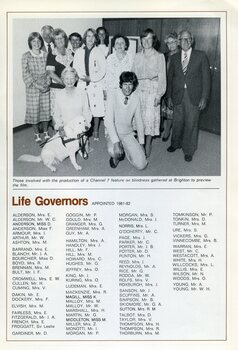 Group of people involved with Channel 7 program on blindness
