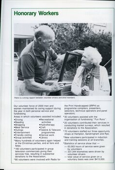 A male volunteer driver assists an elderly lady from the car.