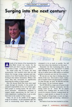 President's report with portrait of John Moule.