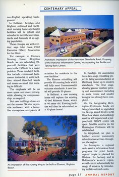 Artist's impressions of the new building in Glenferrie Road and new wing at Elanora.
