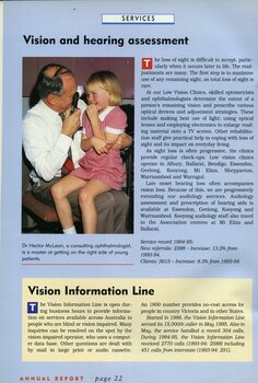 Dr Hector McLean with a young schoolgirl during an examination.
