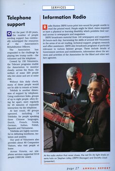 Stephen Jolley and Dorothy Lloyd on air at 3RPH.