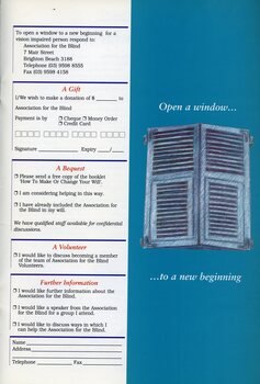 Information on how to make a bequest or gift or to volunteer.
