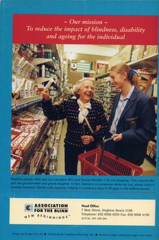 Loy Lancaster is assisted by her grand-daughter Denise Hamblin in the supermarket.