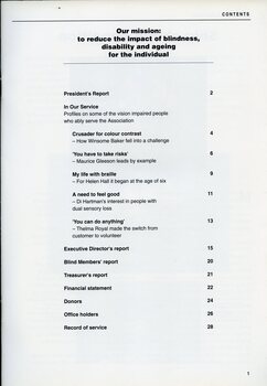 Mission and list of contents
