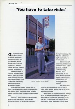 Maurice Gleeson at a tram stop.