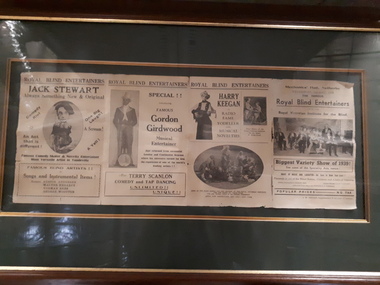 Framed black and white 4 page leaflet