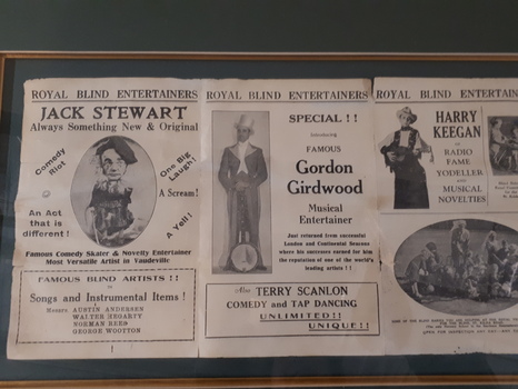 Framed black and white 4 page leaflet