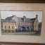 Drawing of sandstone building in wooden frame