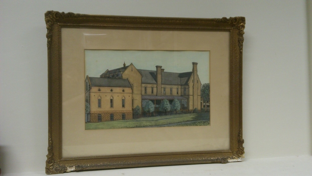 Side view of two storey building