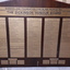 Board with rows of etched plates taken from various angles