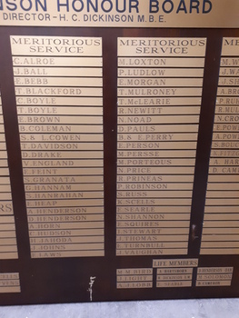 Board with rows of etched plates taken from various angles