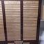 Board with rows of etched plates taken from various angles