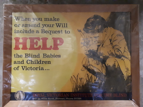 Fundraising poster with drawing of child holding flowers