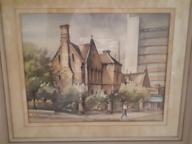 Water colour of William Street building