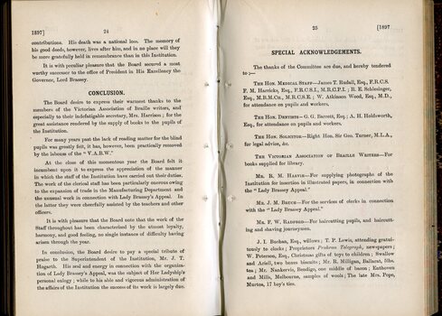 Conclusion of Board of Management report and acknowledgements to individuals