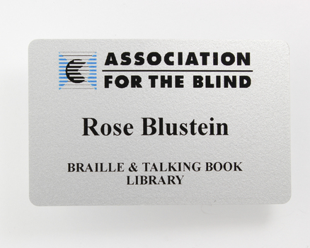 Print on acrylic badge with AFB logo
