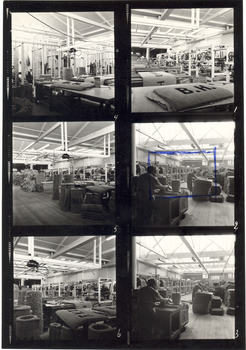 Person working in the mat shop at RVIB