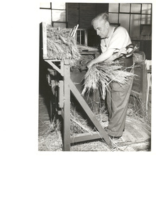 James Murphy making millet brooms