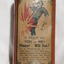 Metal rectangular box with images and writing printed on side