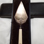 Silver plated towel with ivory handle in box