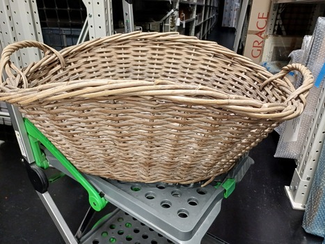 Side on view of basket at archive