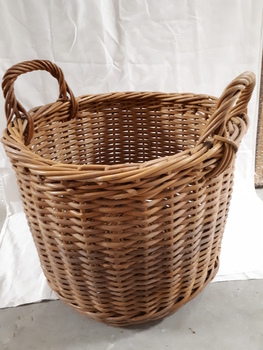 Large upside bell shaped basket with 2 side handles
