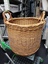 Large upside bell shaped basket with 2 side handles