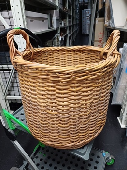 Large upside bell shaped basket with 2 side handles
