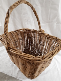 Rectangular cane carry basket with handle