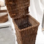 Tall rectangular basket made from cane