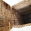 Tall rectangular basket made from cane