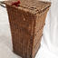 Tall rectangular basket made from cane