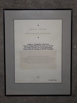 A3 paper with calligraphy in frame