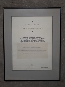 A3 paper with calligraphy in frame